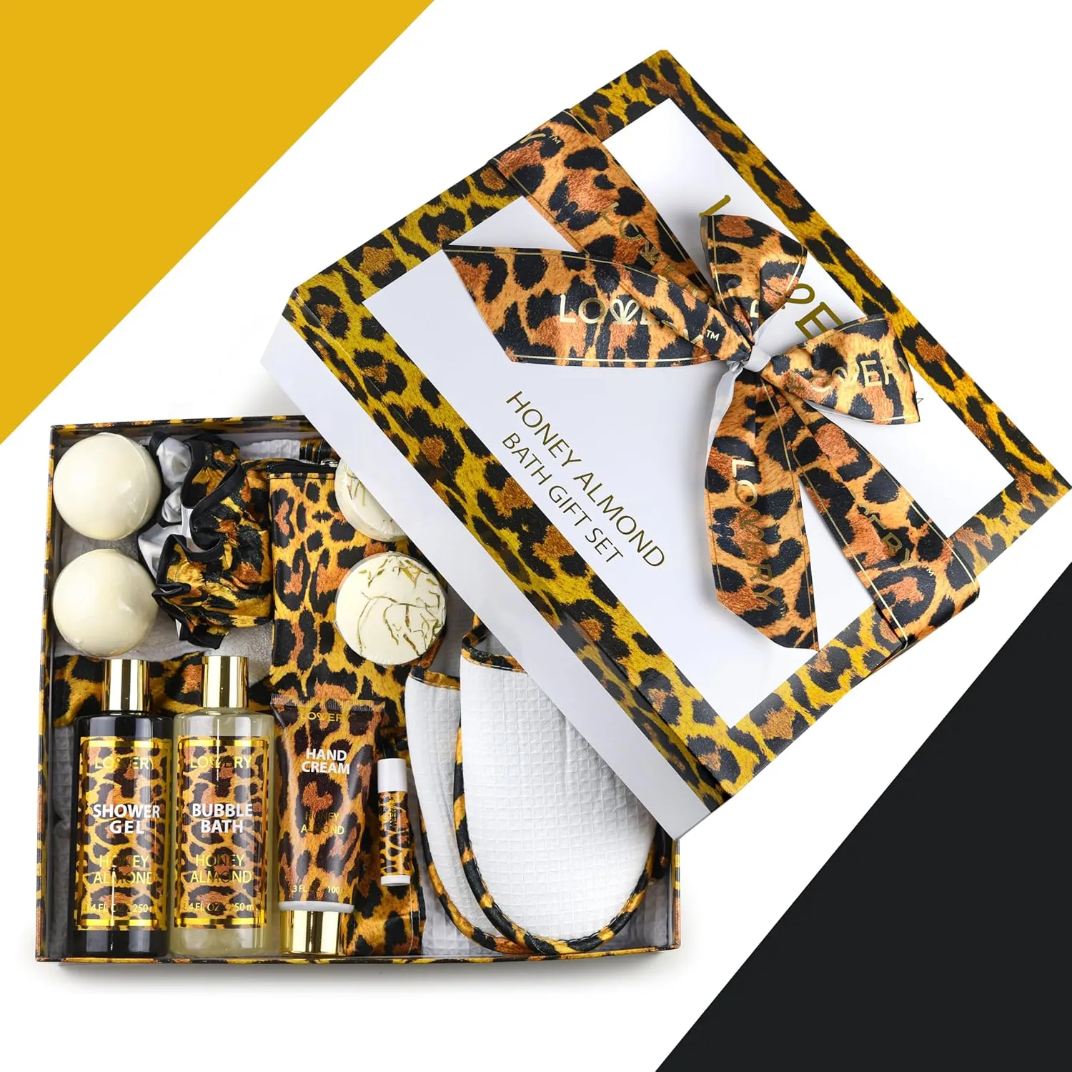17Pcs Relaxing Bath Gift Set with Vitamin E - Rich Bath Essentials - Bubble Bath, Hand Cream,Lip Balm, Bath Robe, Slippers, Shower Cap & More