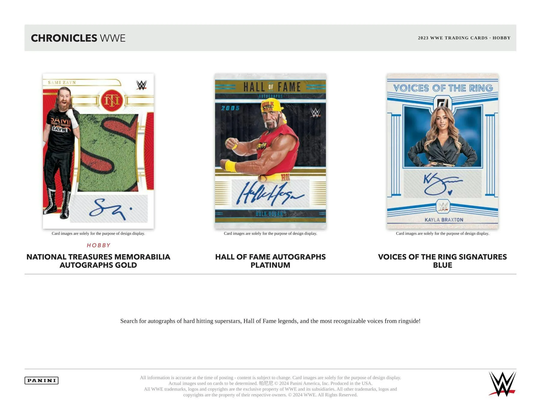 2023 Panini Chronicles WWE Hobby