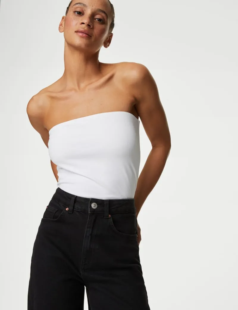 2pk Cotton Rich Bandeau Tops