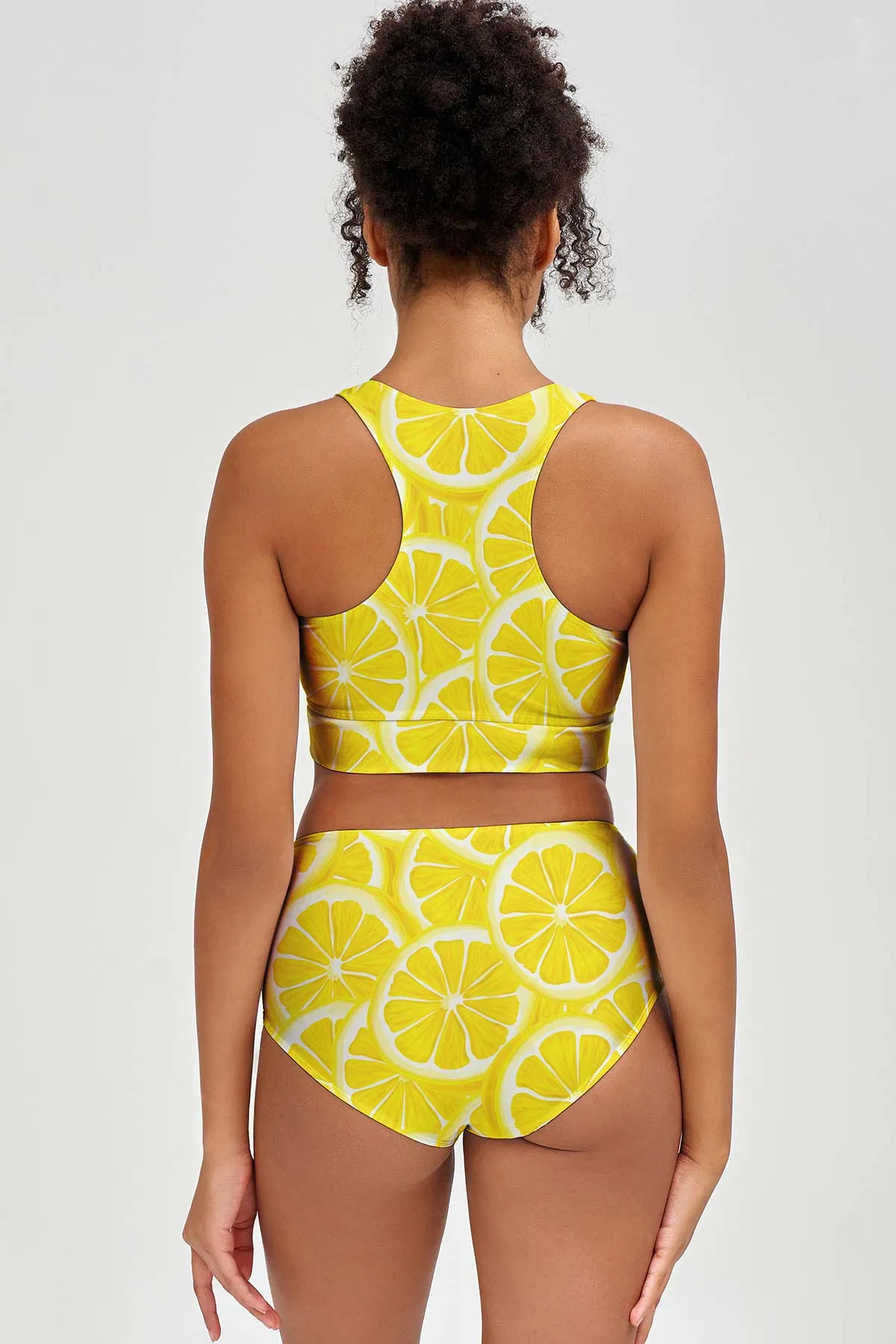 A Piece of Sun Cara Yellow High-Waist Hipster Bikini Bottom - Women