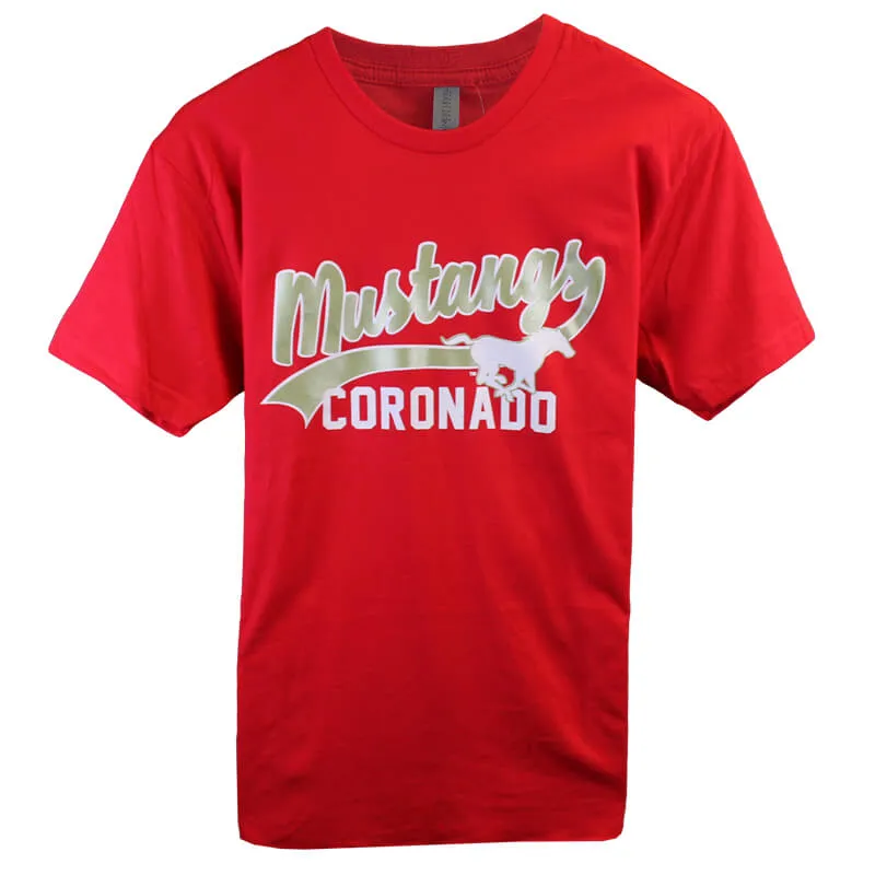 Adult QuarterFour Next Level Coronado Mustangs S/S Tee