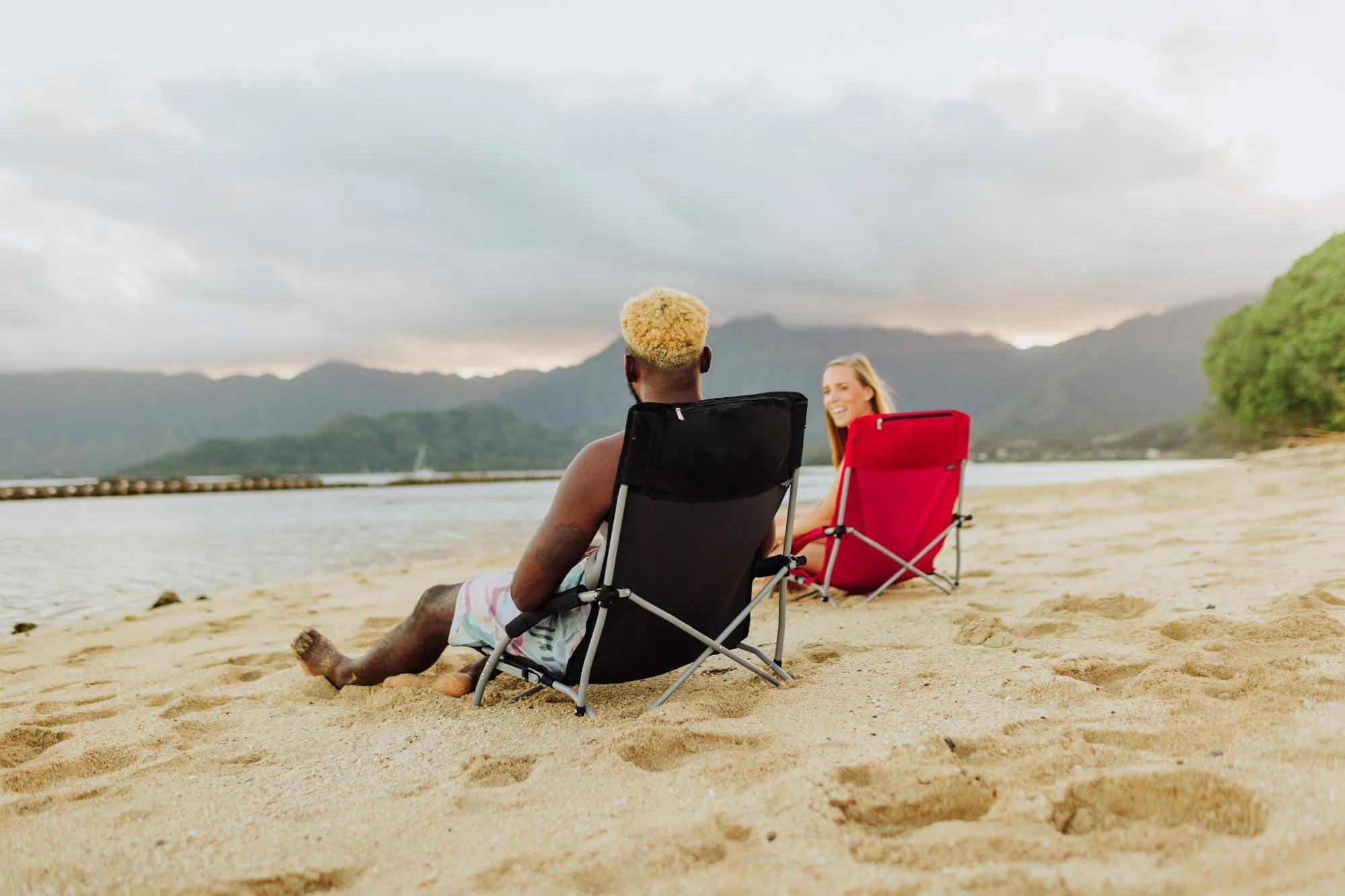 Beach Sayings Life is Better in Flip Flops - Tranquility Beach Chair with Carry Bag