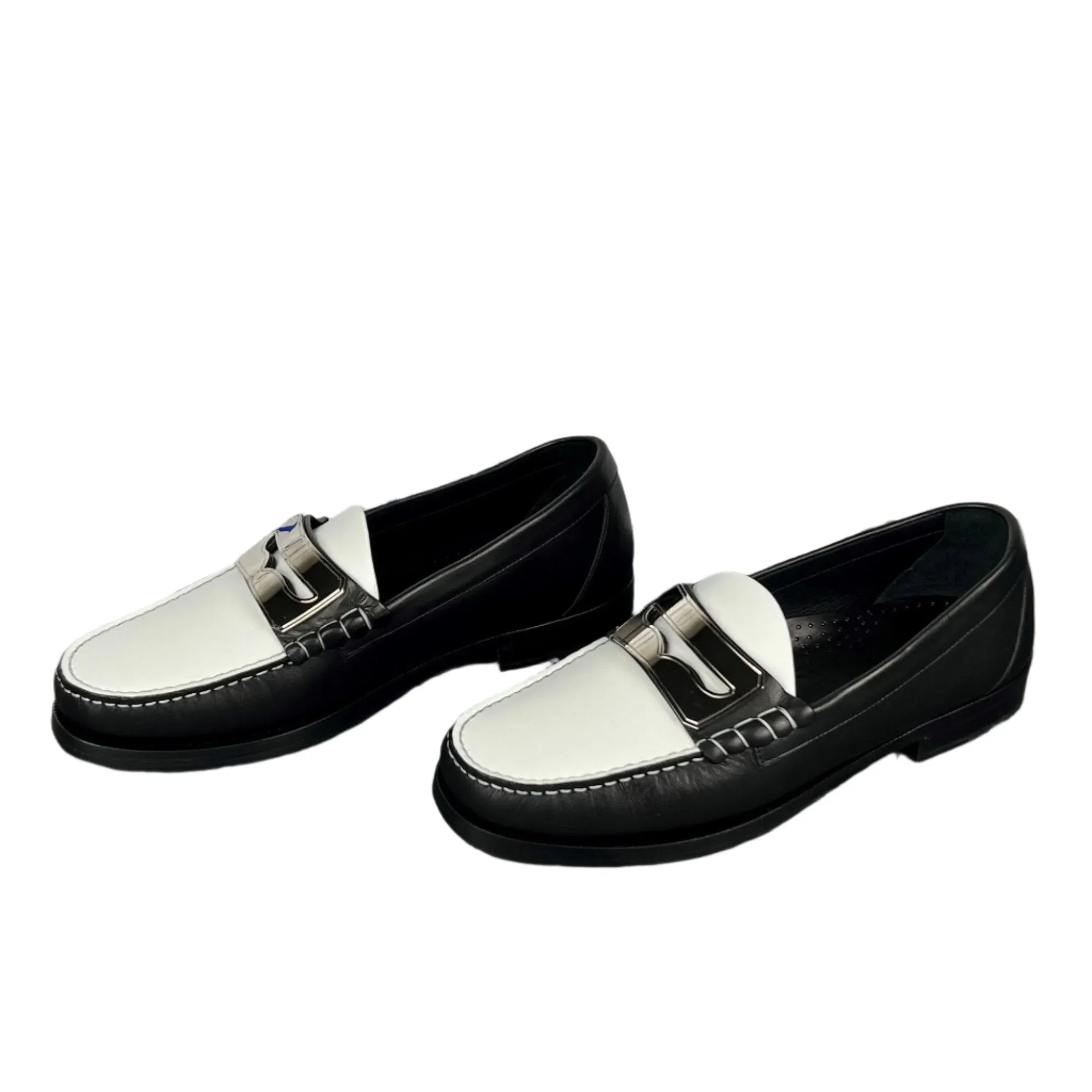 Buscemi Men's Town Loafer Black/White Leather Loafers