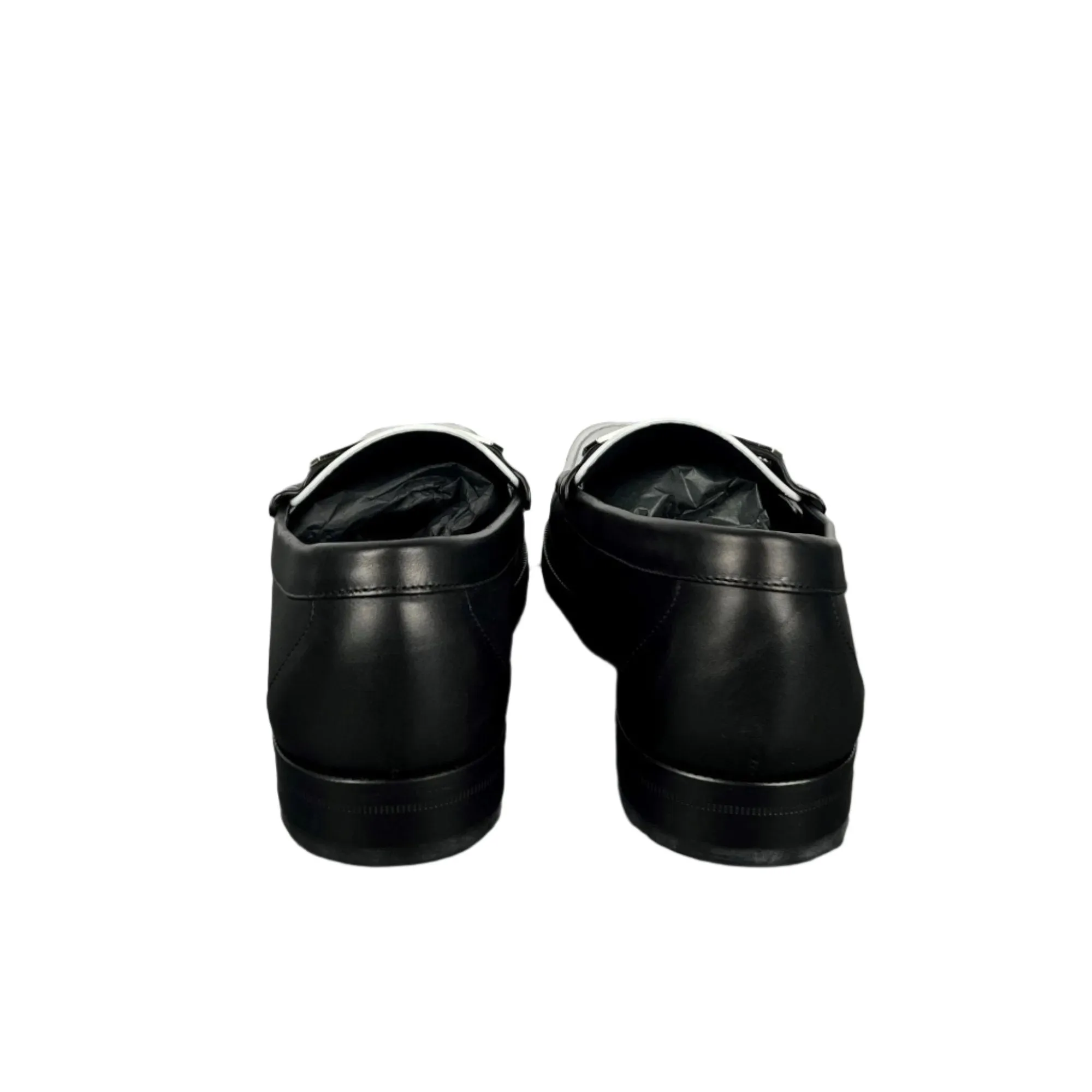 Buscemi Men's Town Loafer Black/White Leather Loafers