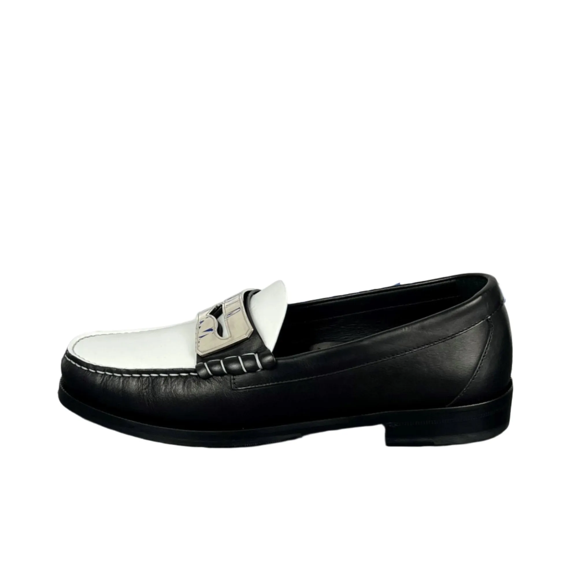 Buscemi Men's Town Loafer Black/White Leather Loafers