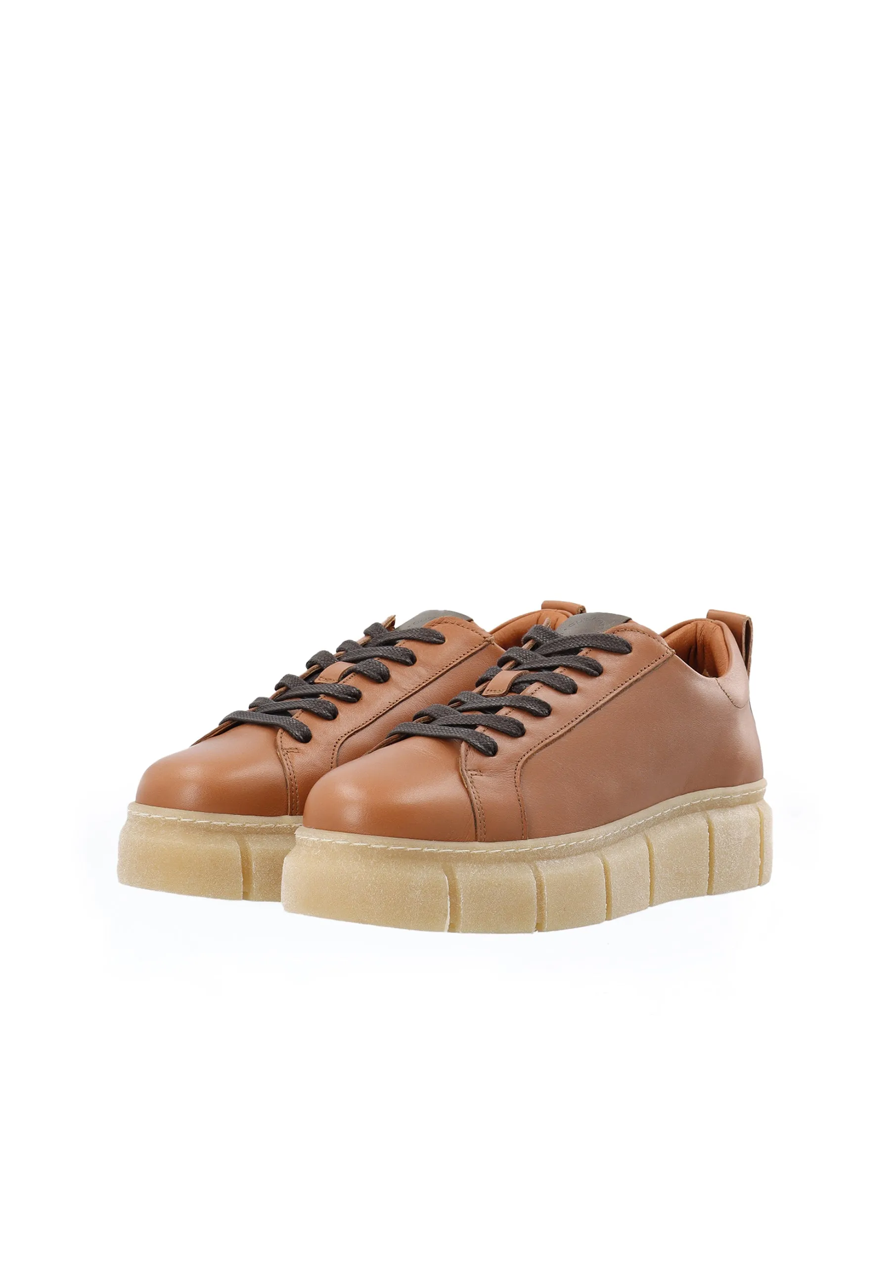 CASFLORA LACE UP SHOE - Cognac