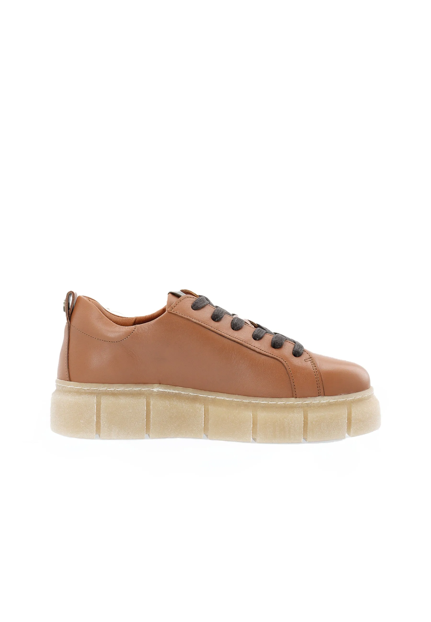 CASFLORA LACE UP SHOE - Cognac
