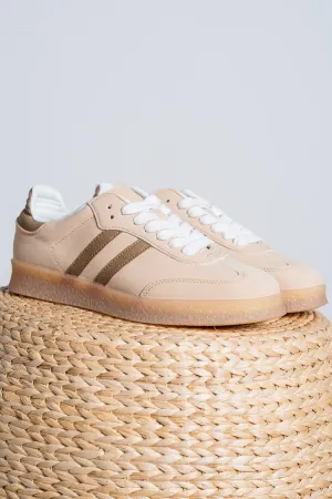 Christi double stripe sneaker oatmeal
