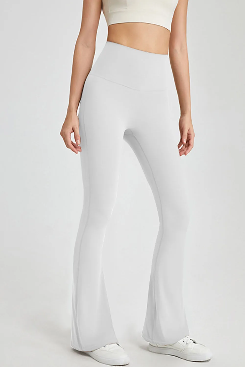 Crossed High Waist Flare Yoga Pants