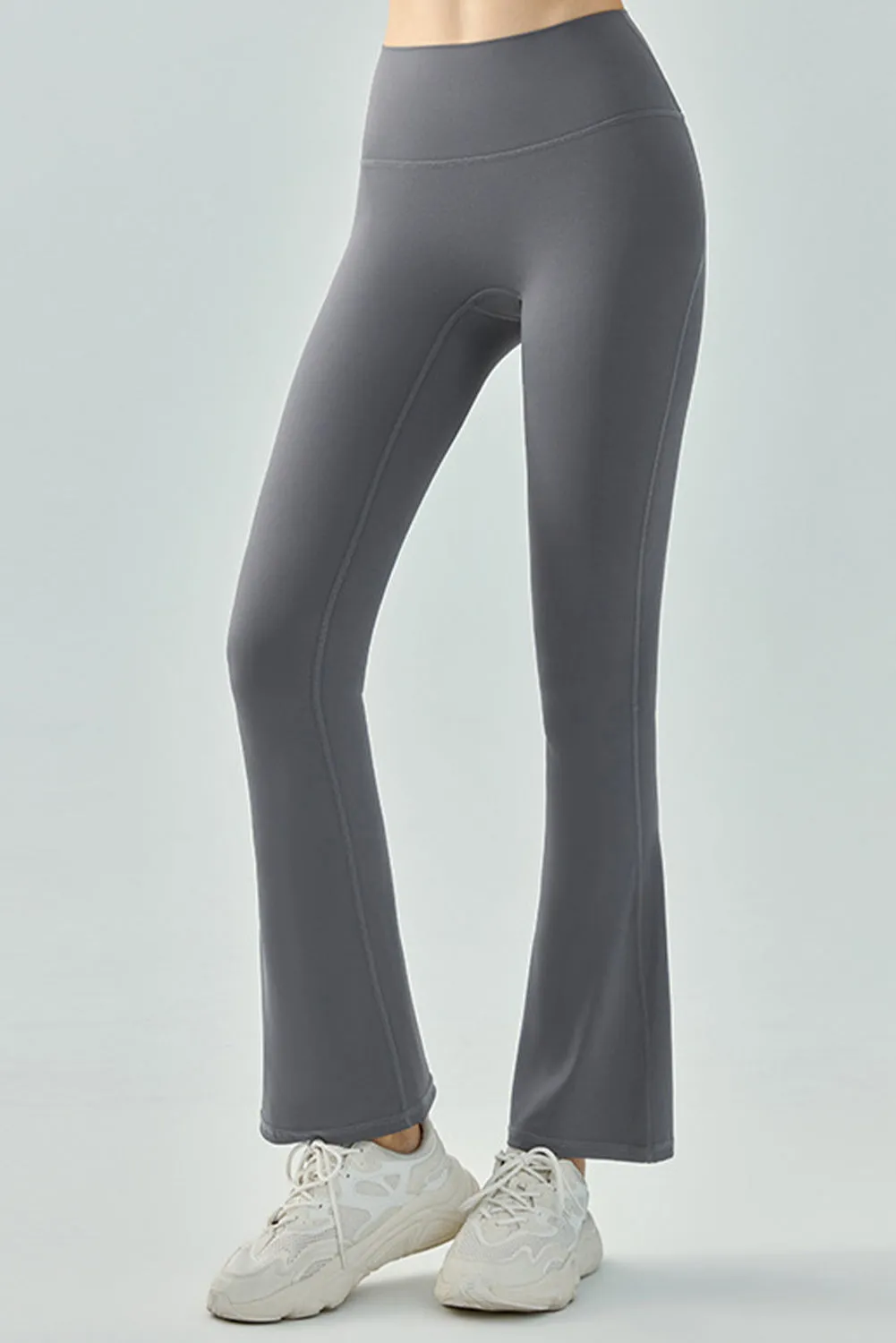 Crossed High Waist Flare Yoga Pants