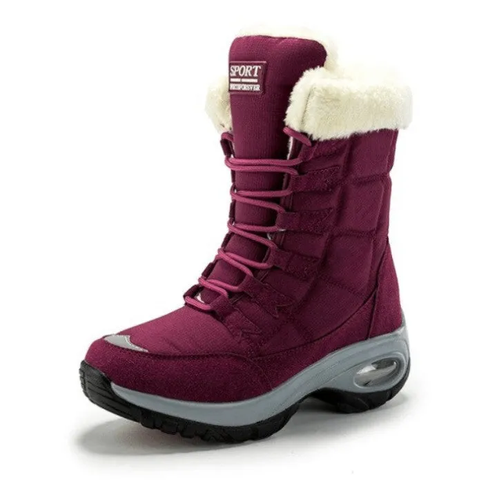 Cuzcare Women Mid-Calf Boots Orthopedic Warm Plush