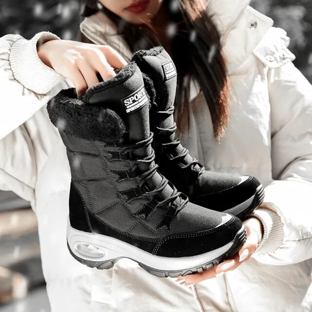 Cuzcare Women Mid-Calf Boots Orthopedic Warm Plush