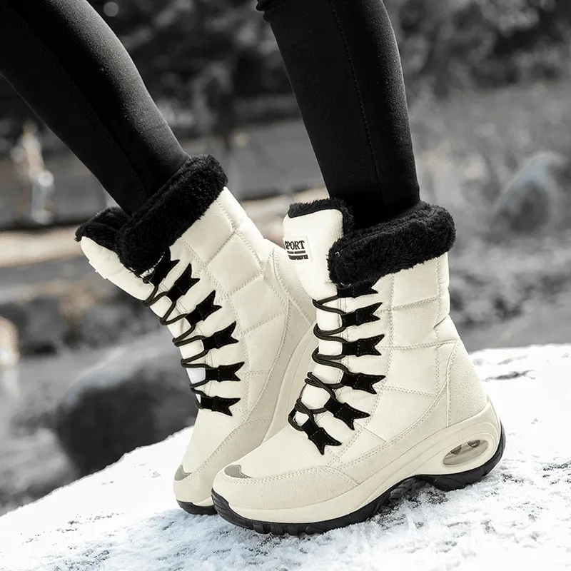 Cuzcare Women Mid-Calf Boots Orthopedic Warm Plush