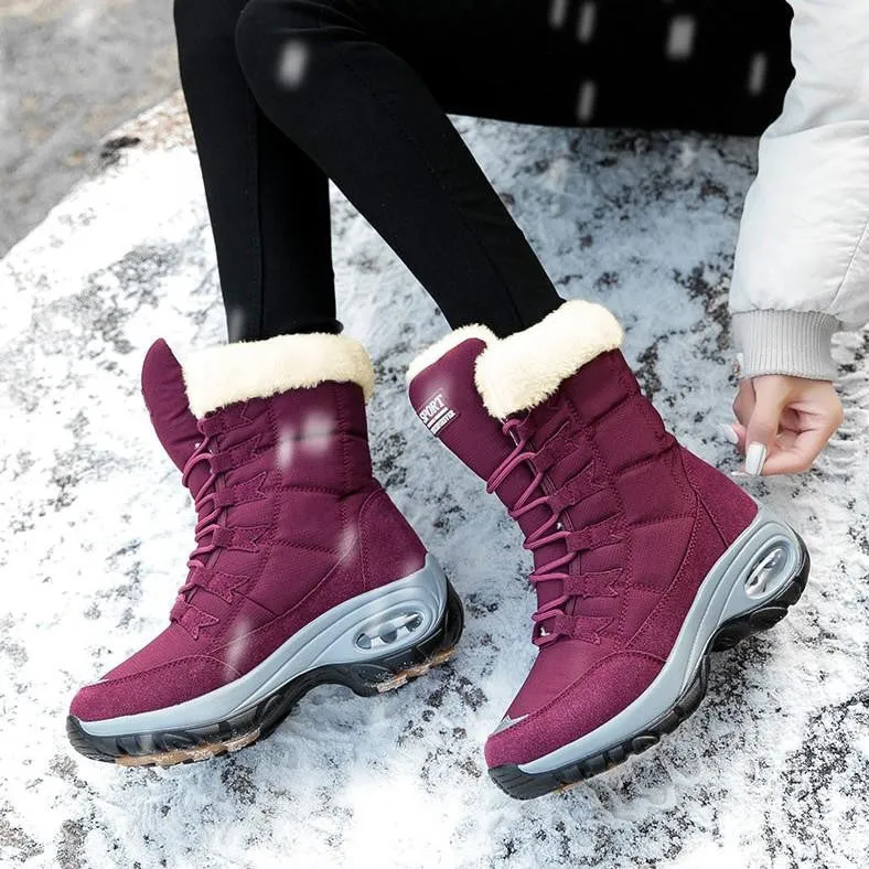 Cuzcare Women Mid-Calf Boots Orthopedic Warm Plush