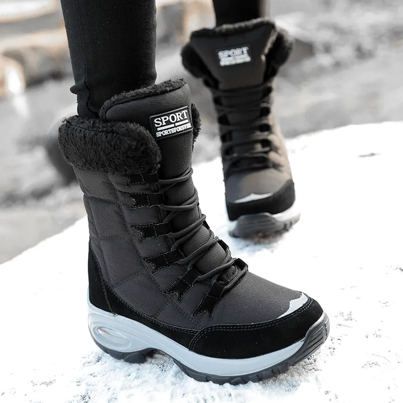 Cuzcare Women Mid-Calf Boots Orthopedic Warm Plush