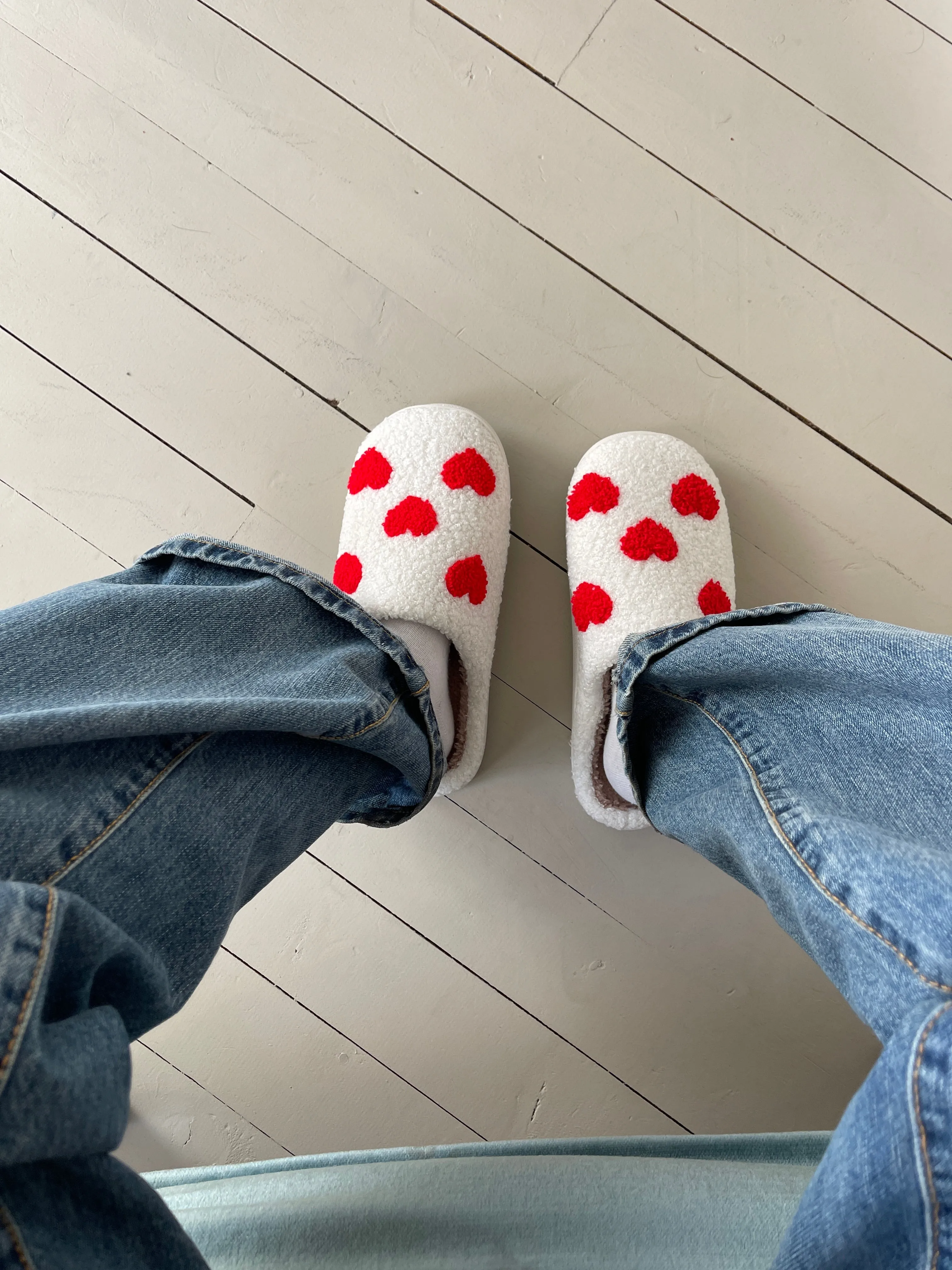 Dakar slippers with red hearts