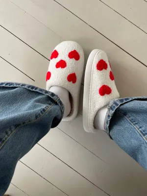 Dakar slippers with red hearts