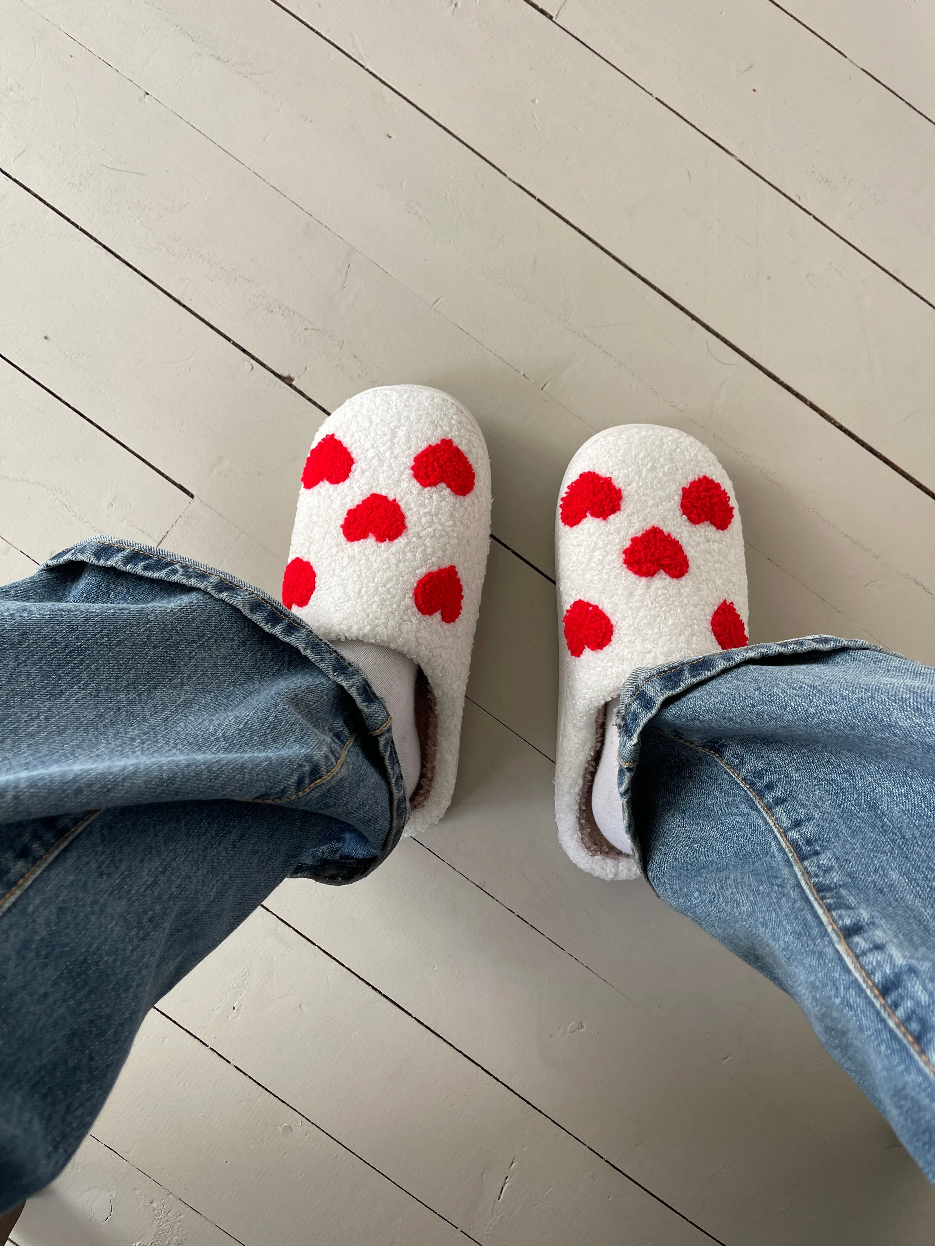 Dakar slippers with red hearts