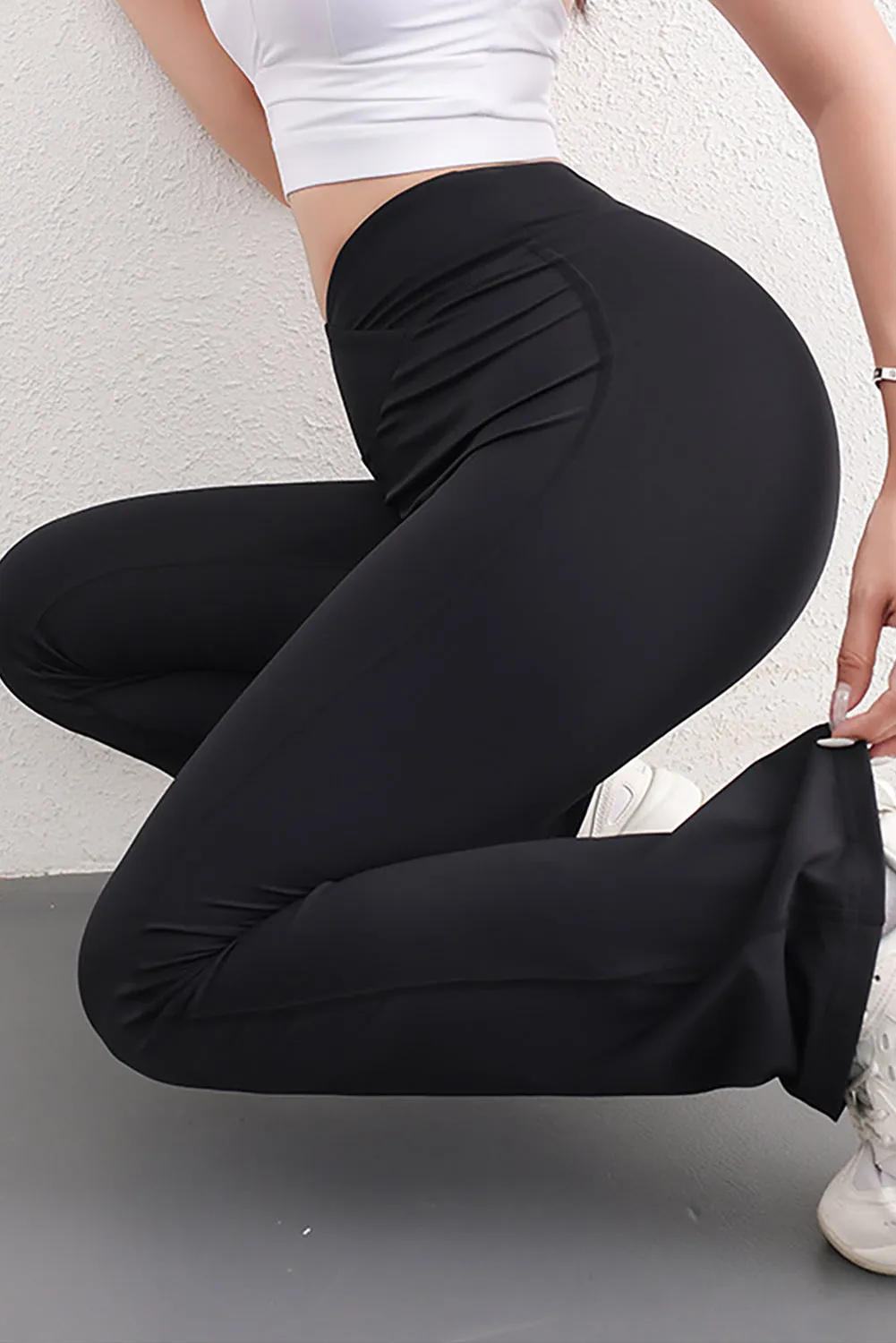 Dip Waist Flare Bottom Active Pants