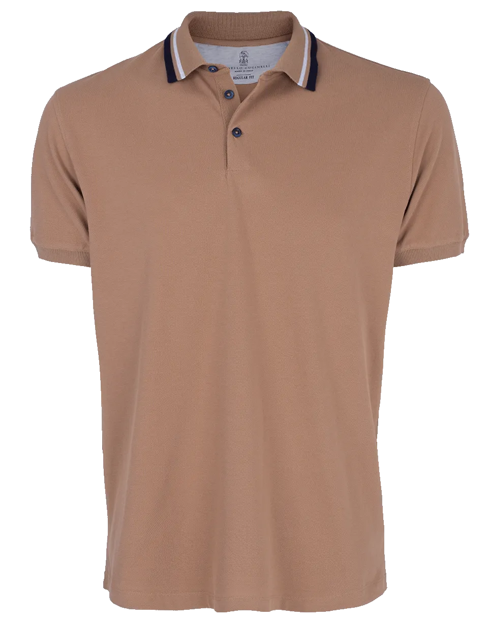 Double Stripe Collar Polo Shirt