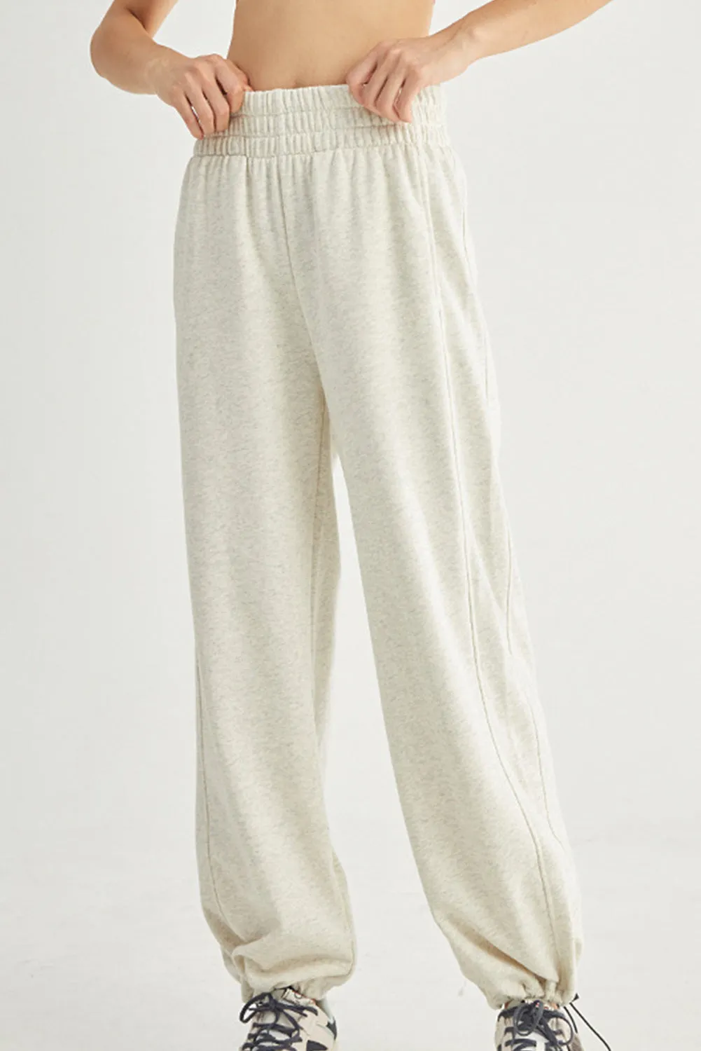 Elastic Waistband Wide Leg Active Pants