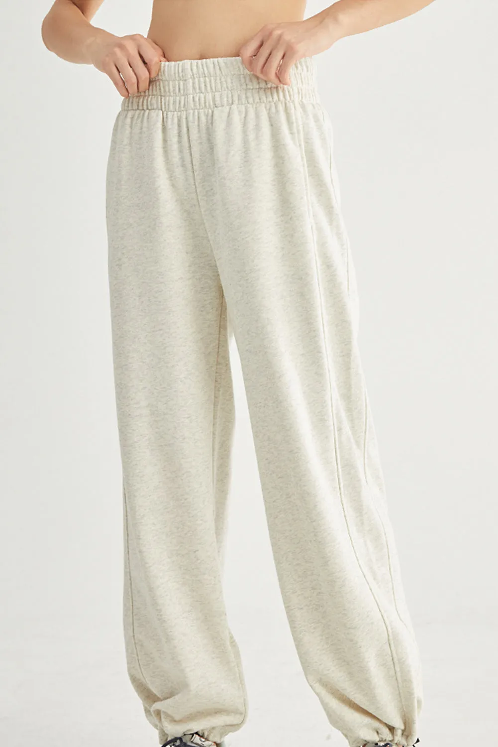 Elastic Waistband Wide Leg Active Pants