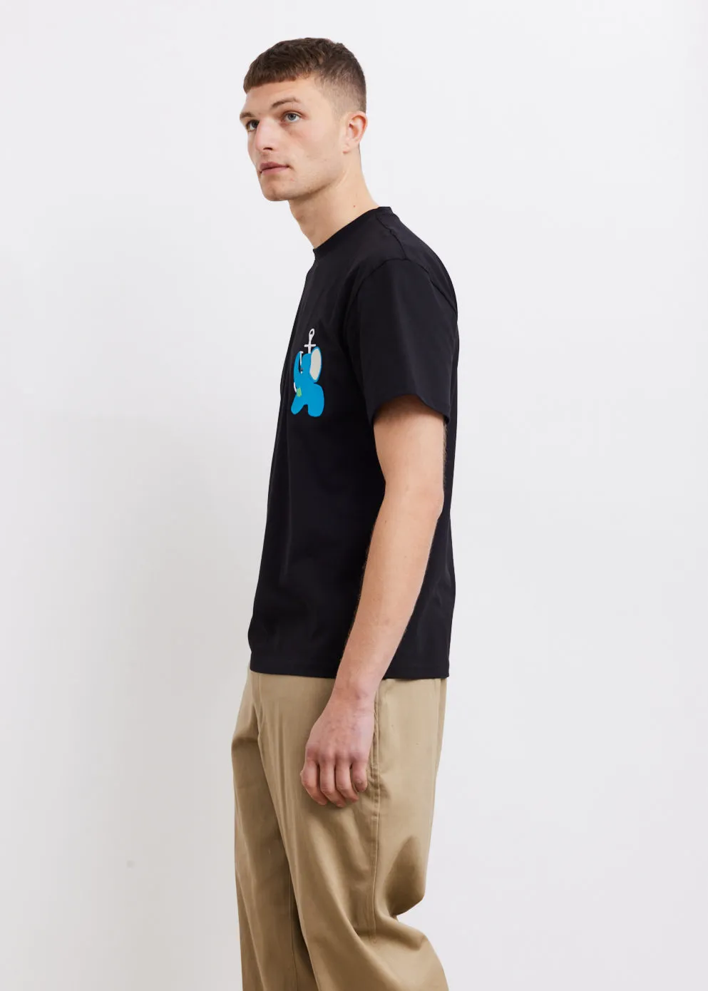 Elephant Embroidered Logo T-Shirt