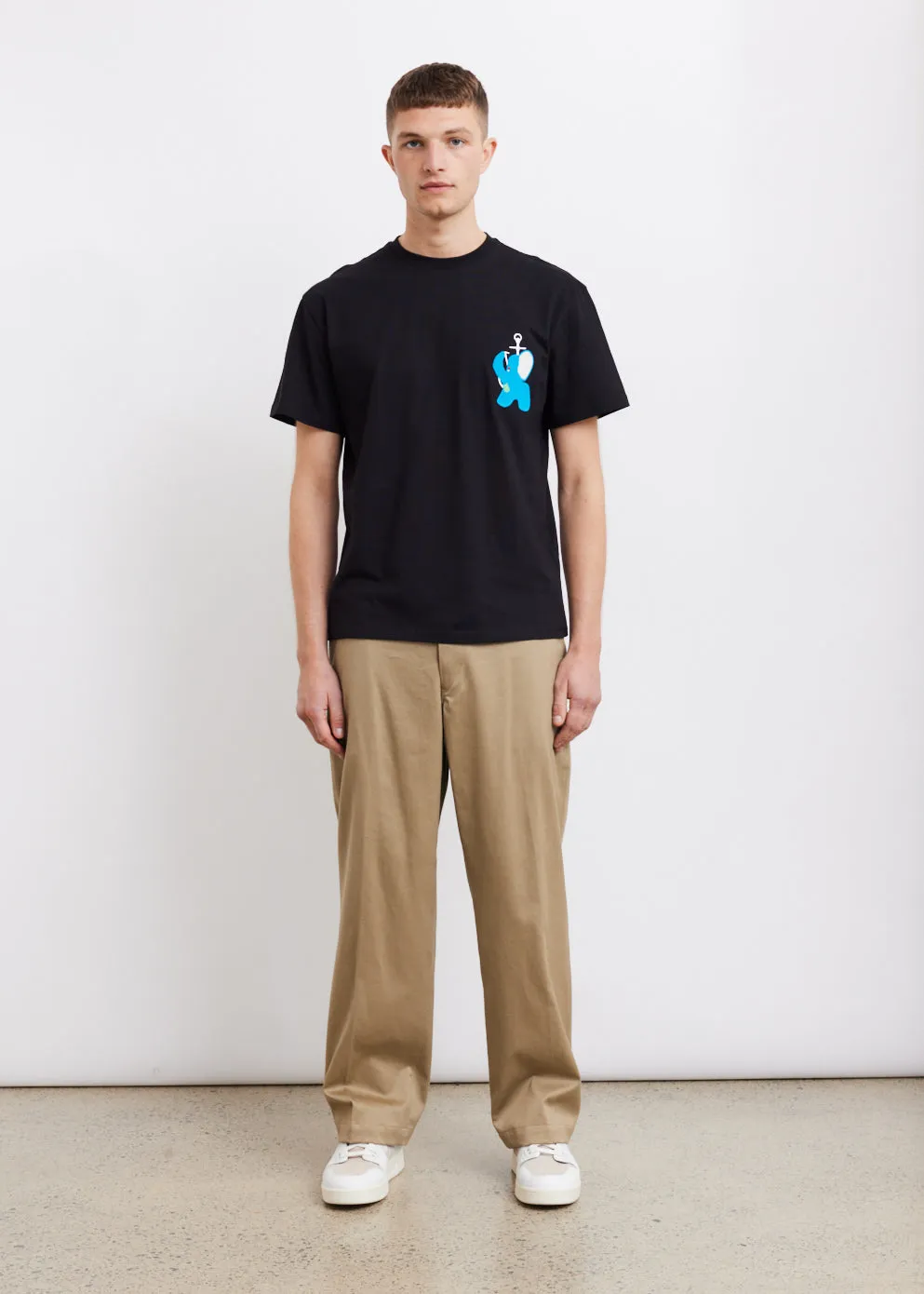 Elephant Embroidered Logo T-Shirt