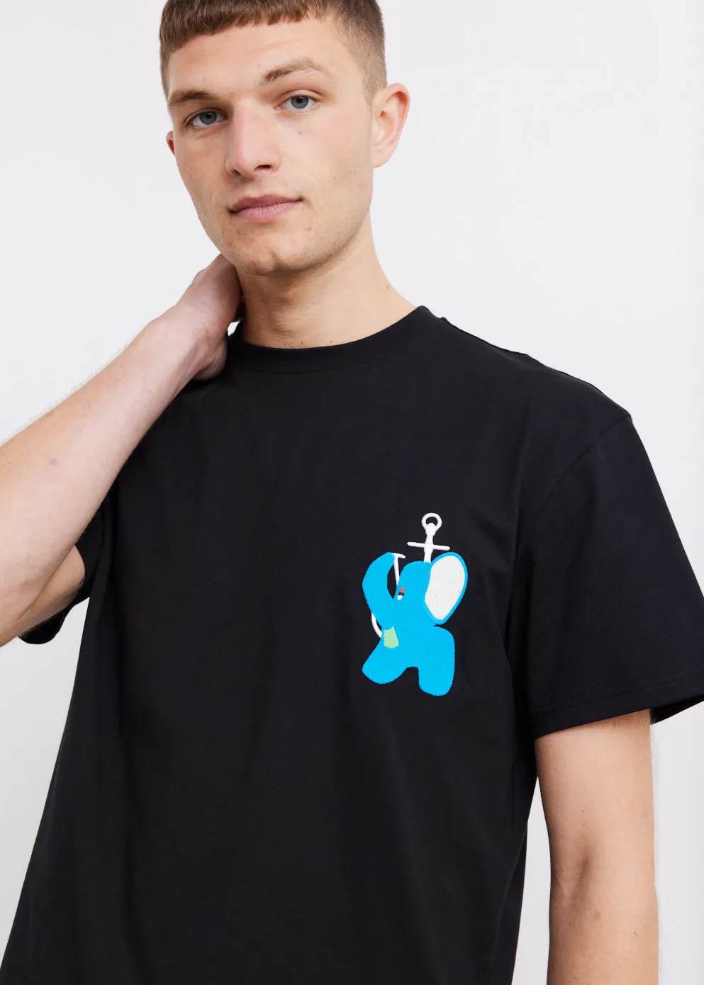 Elephant Embroidered Logo T-Shirt