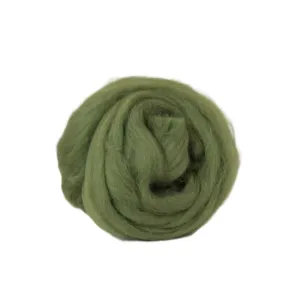 Extrafine merino wool, tops, 19 microns, IVY