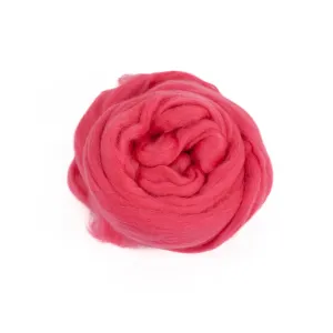 Extrafine merino wool, tops, 19 microns, Lipstick