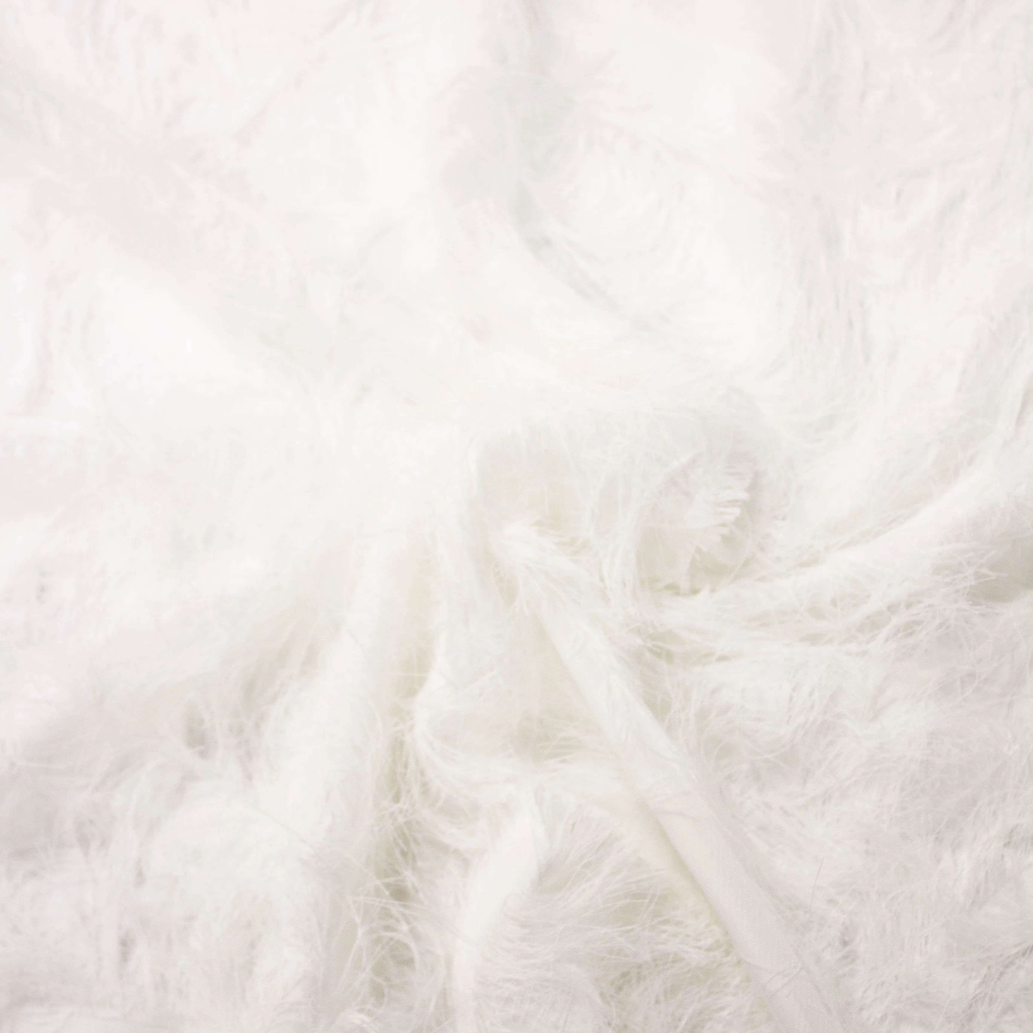 Felice Off White Fringes Polyester - ONLINE EXCLUSIVE -