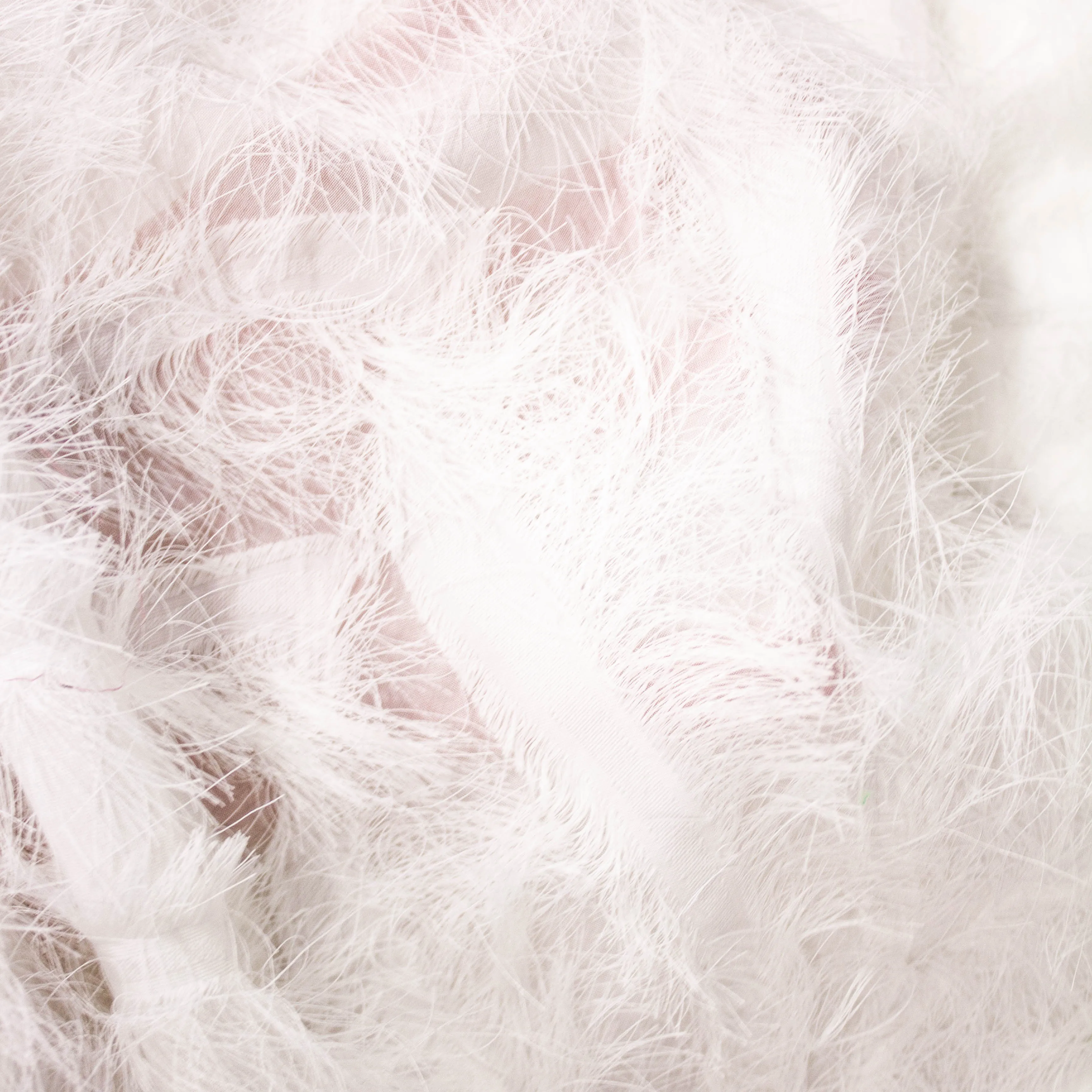 Felice Off White Fringes Polyester - ONLINE EXCLUSIVE -