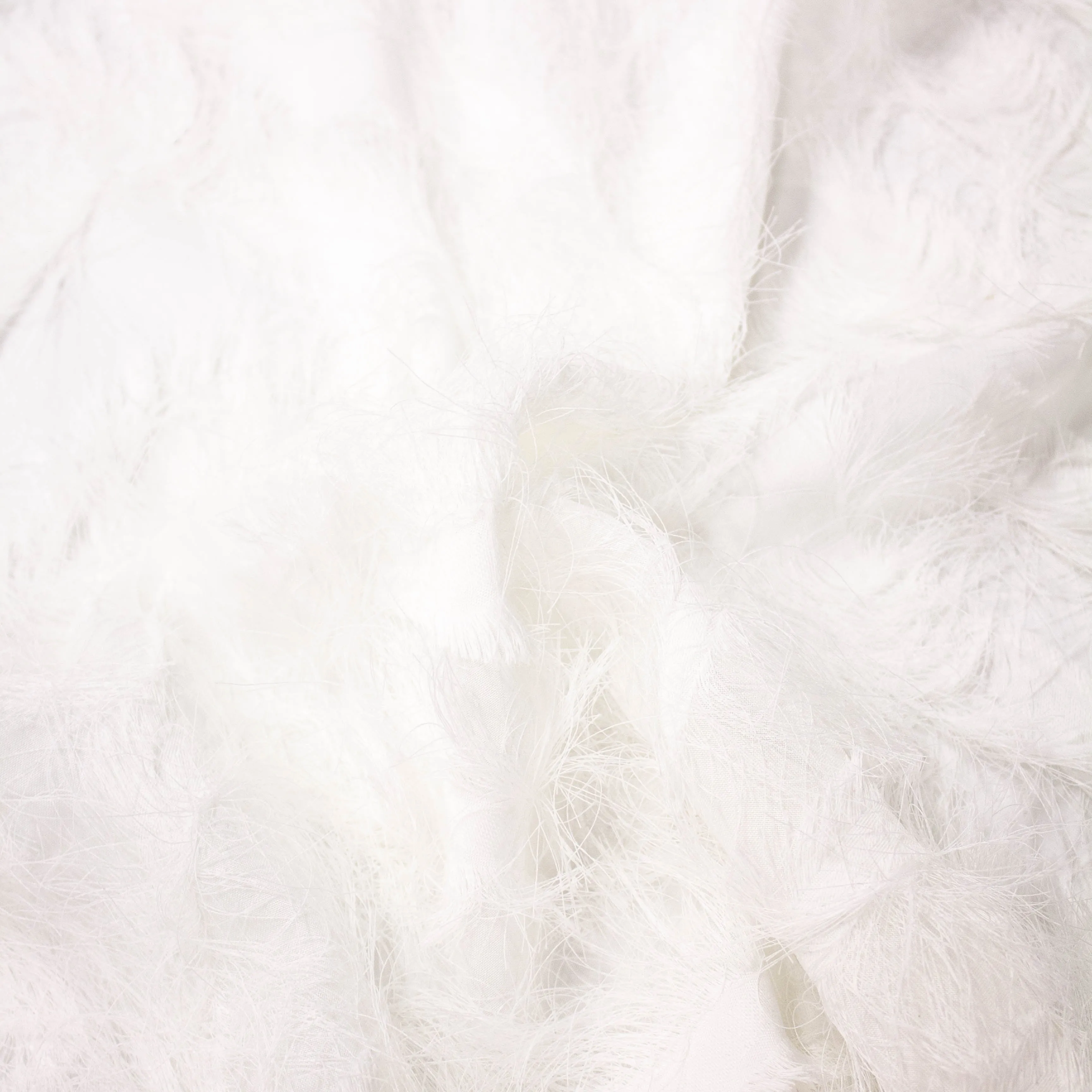 Felice Off White Fringes Polyester - ONLINE EXCLUSIVE -