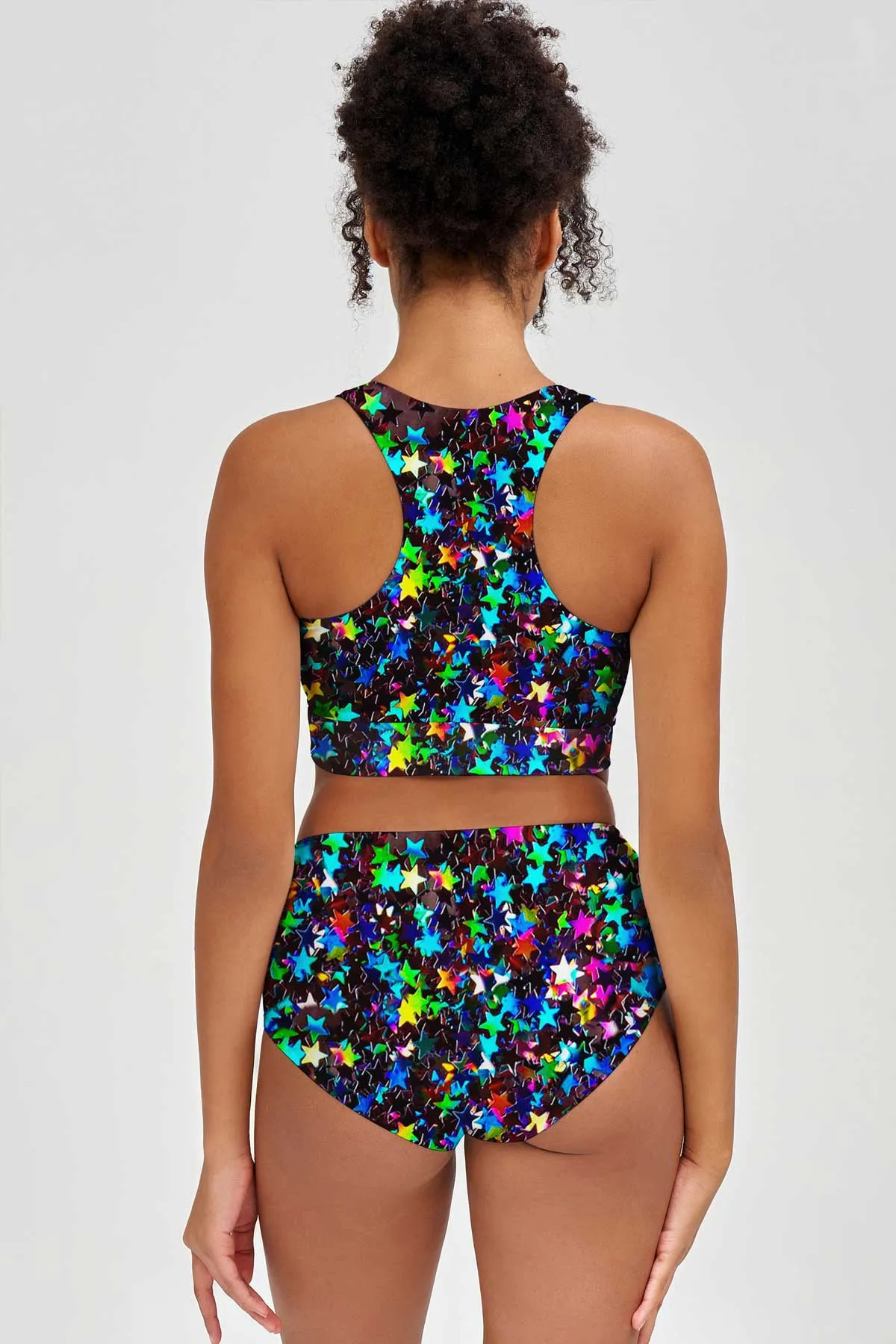 Fireworks Cara Full Coverage High-Waist Hipster Bikini Bottom - Women
