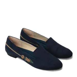 Green Harpoon shoes with Colourful embroideries -6006