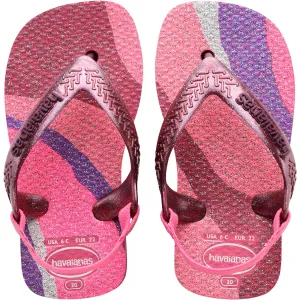 Havaianas Kids Baby Palette Glow Flip Flops - Velvet Rose