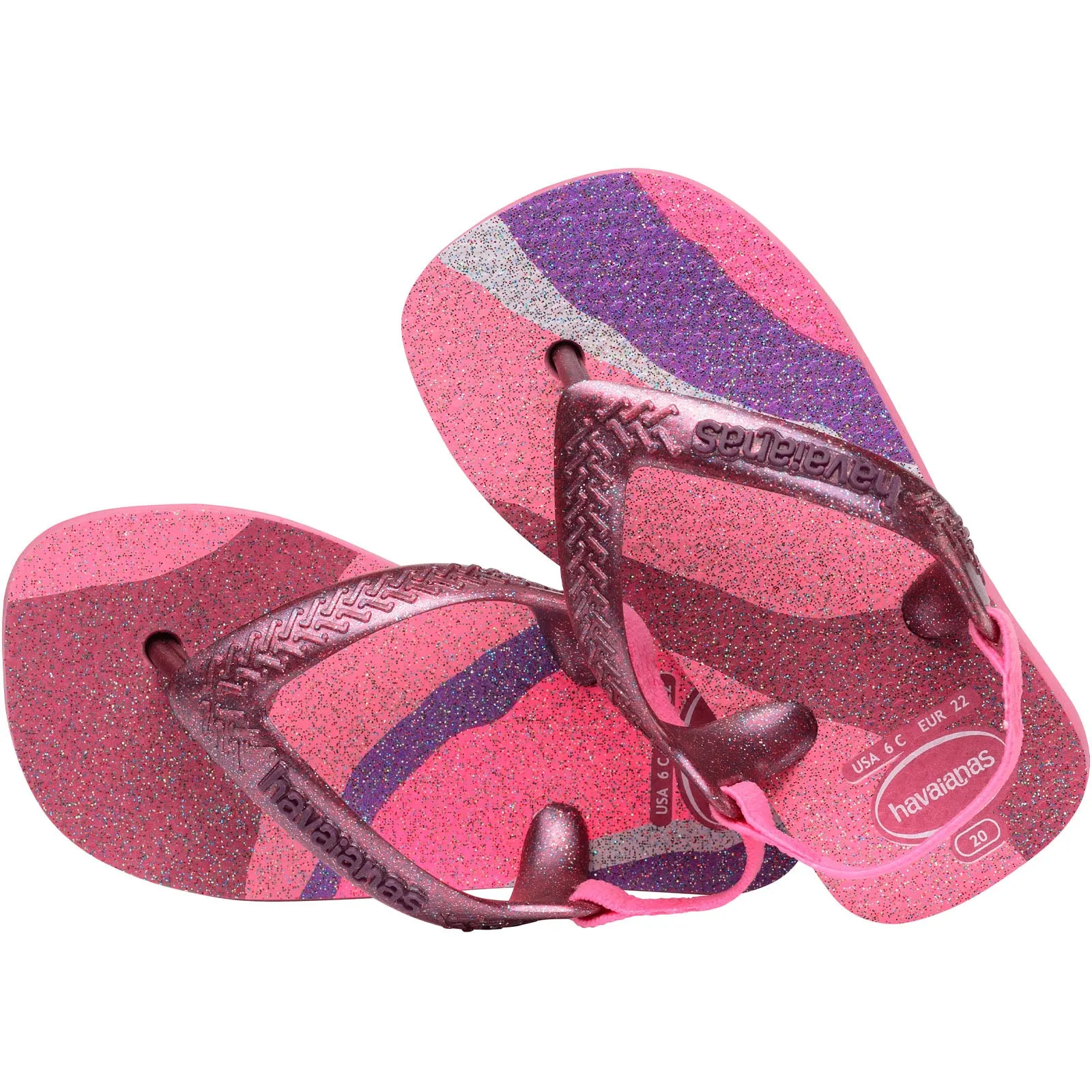 Havaianas Kids Baby Palette Glow Flip Flops - Velvet Rose
