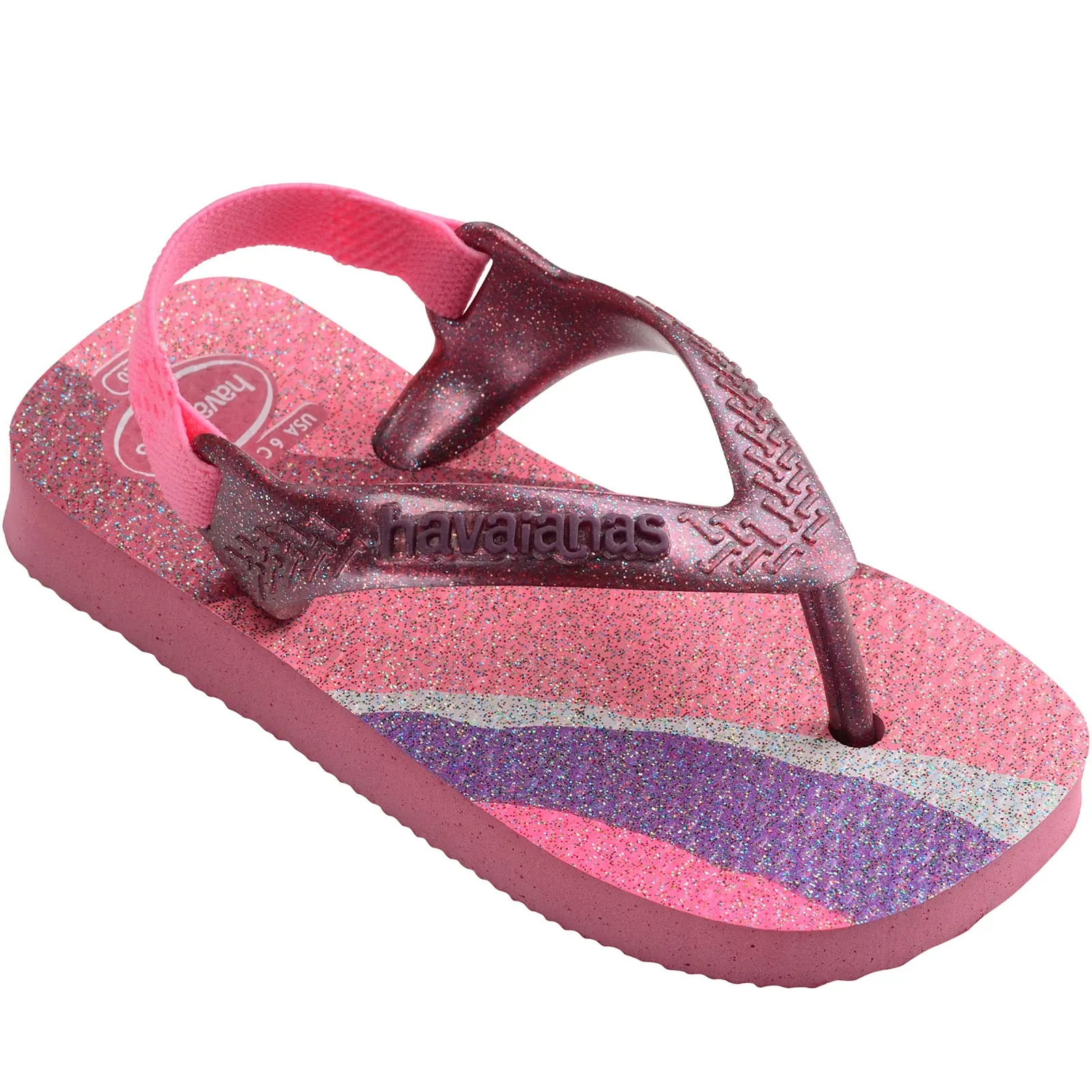 Havaianas Kids Baby Palette Glow Flip Flops - Velvet Rose