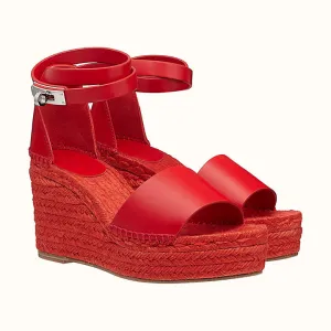Hermès Red Tipoli Espadrille, 39