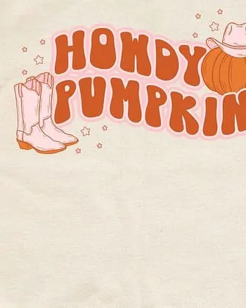 Howdy Pumpkin Boots Graphic Sweatshirt | Dust