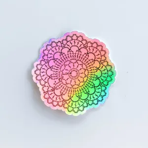 Iridescent Doily Sticker - Shop Exclusive
