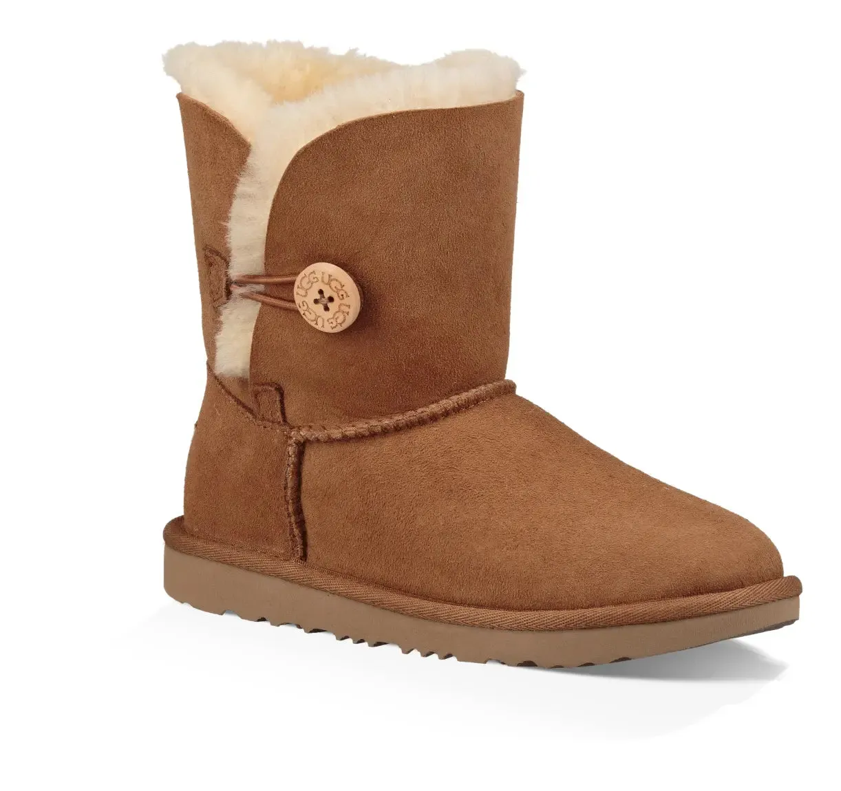 Kids’ UGG Bailey Button II – Cozy Sheepskin Boot with Versatile Style