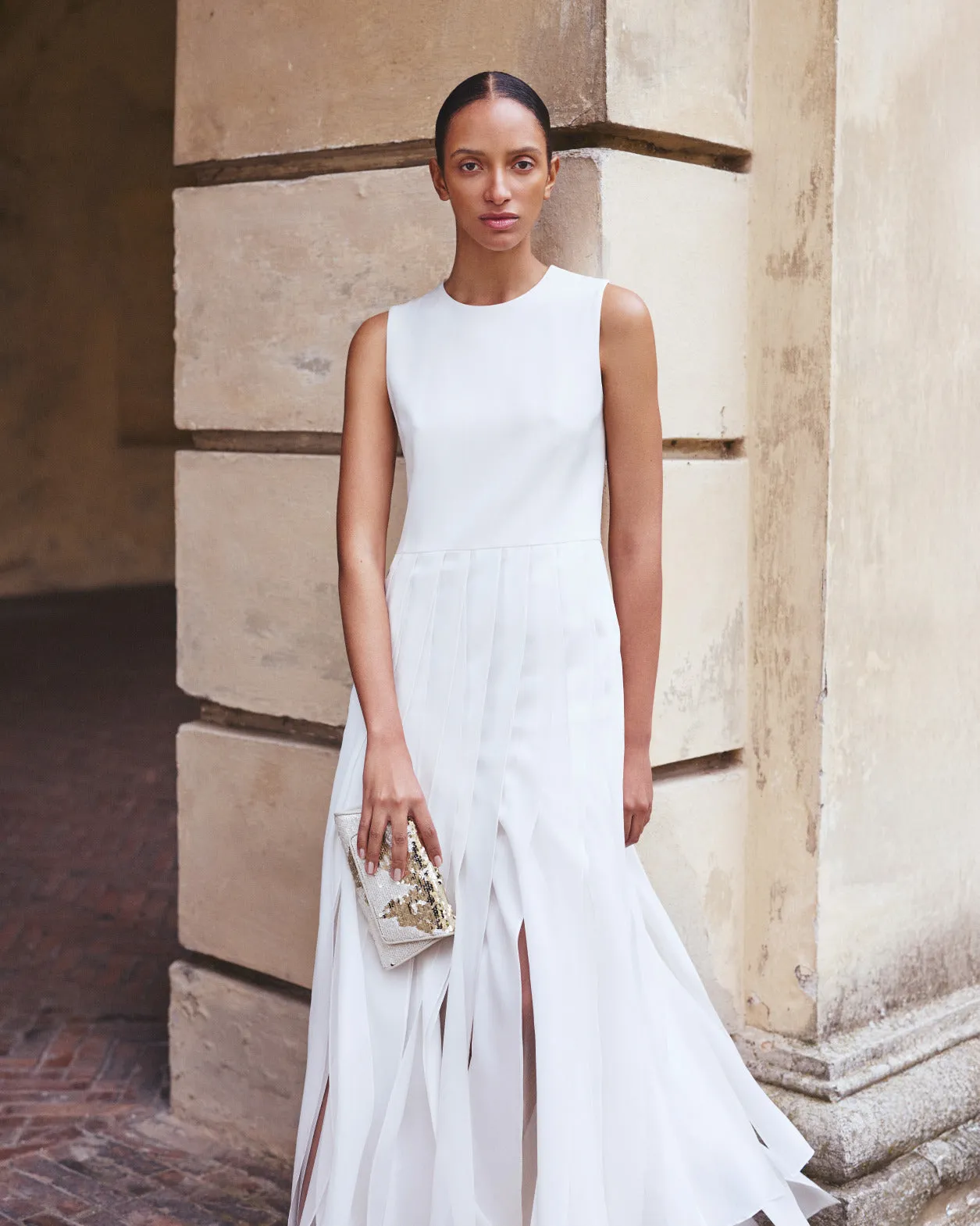 Long Silk Ribbon Gown