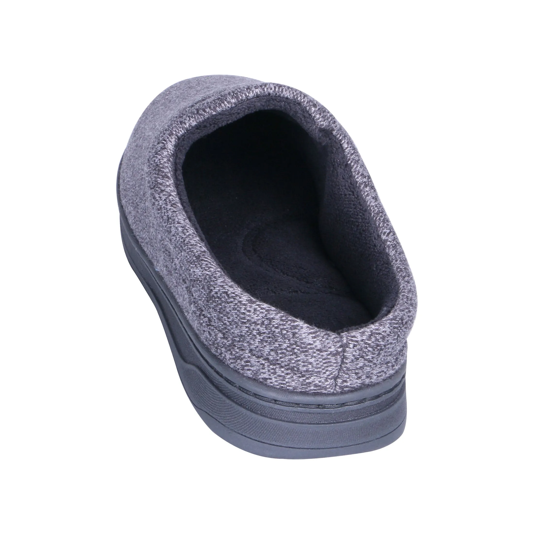 Men's Heathered Knit Brady Clog Slipper with Gel Infused Memory Foam