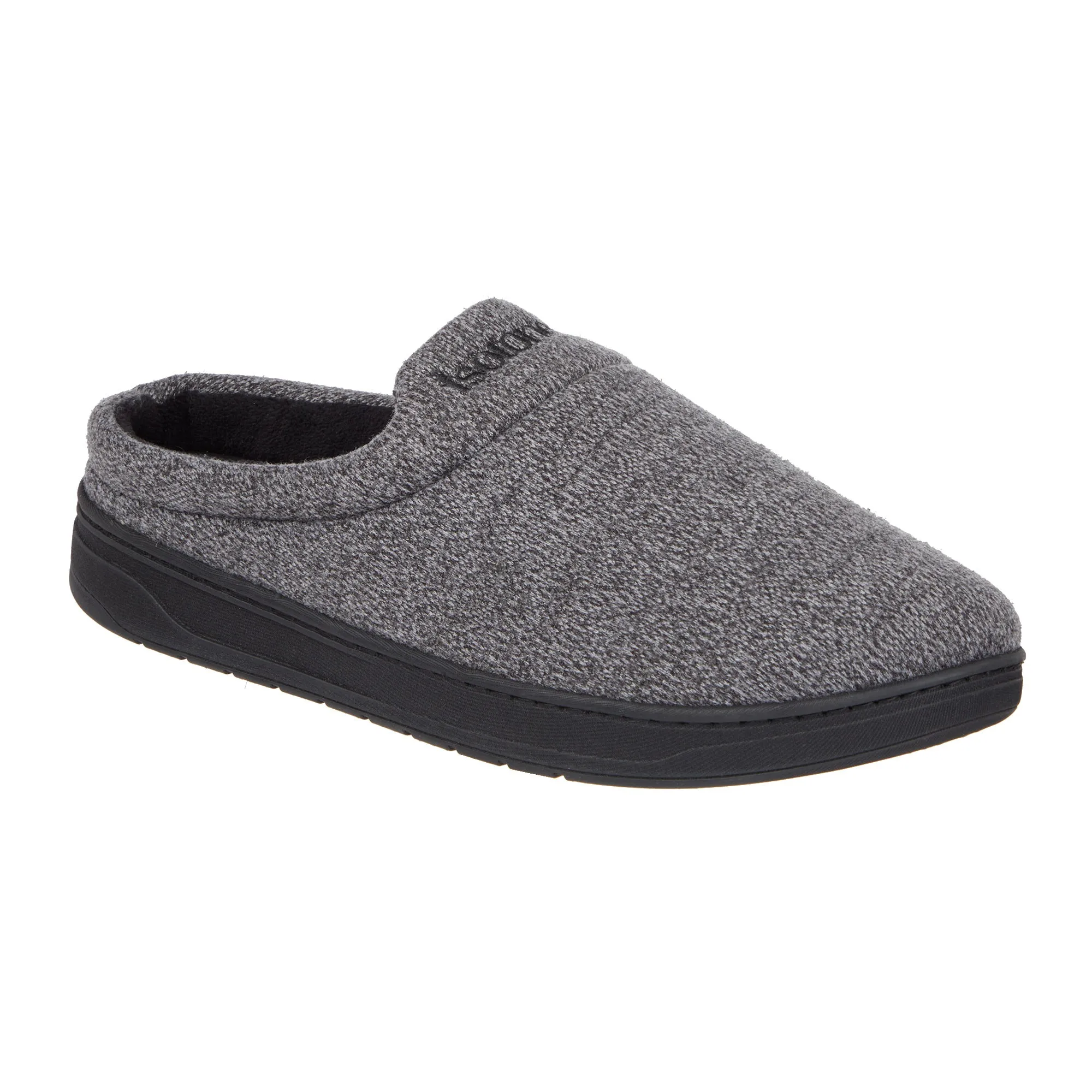 Men's Heathered Knit Brady Clog Slipper with Gel Infused Memory Foam