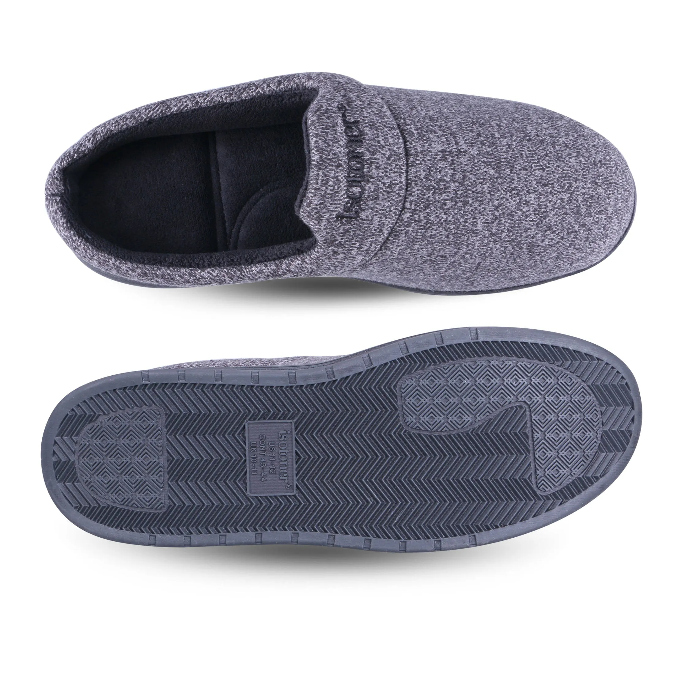 Men's Heathered Knit Brady Clog Slipper with Gel Infused Memory Foam