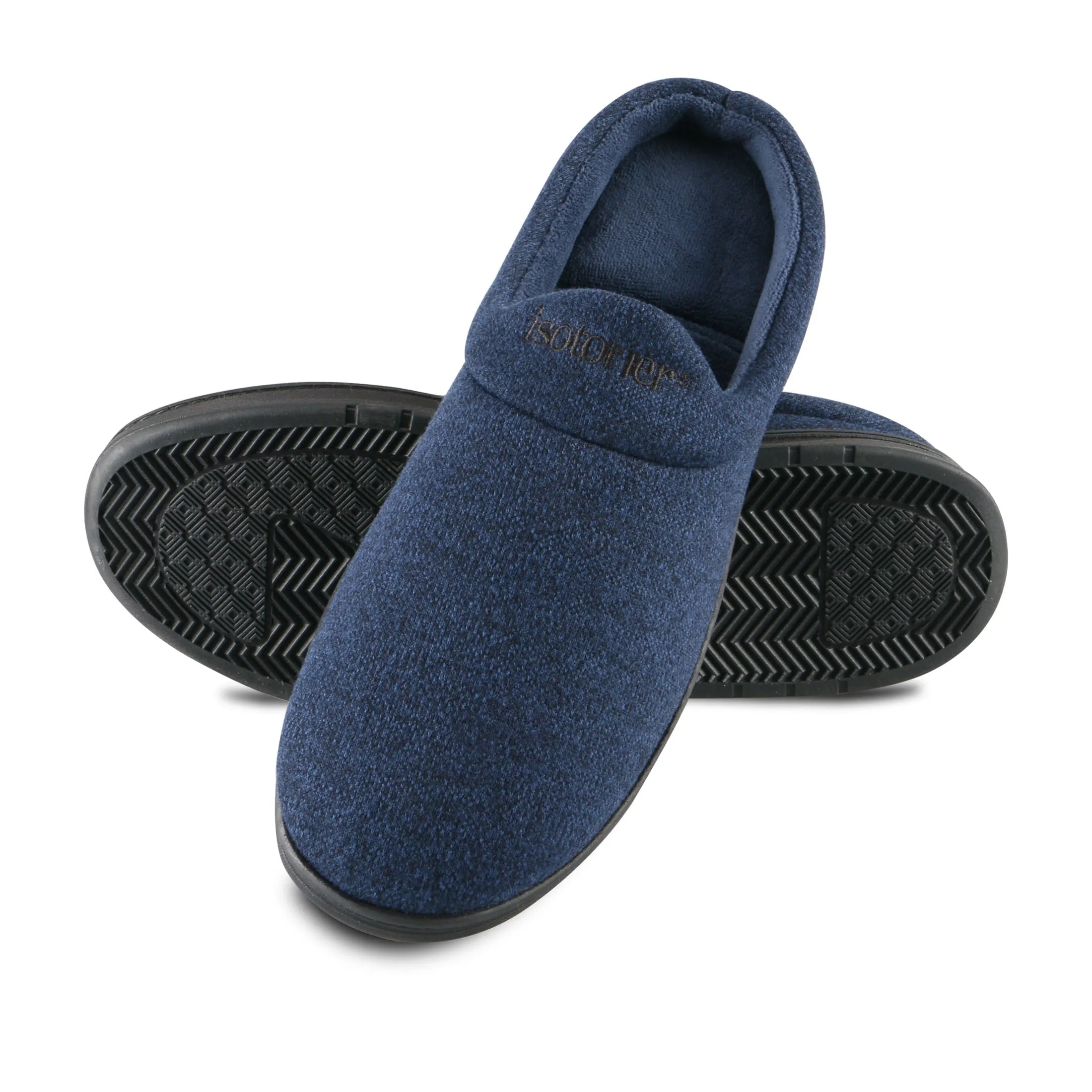 Men's Heathered Knit Brady Clog Slipper with Gel Infused Memory Foam