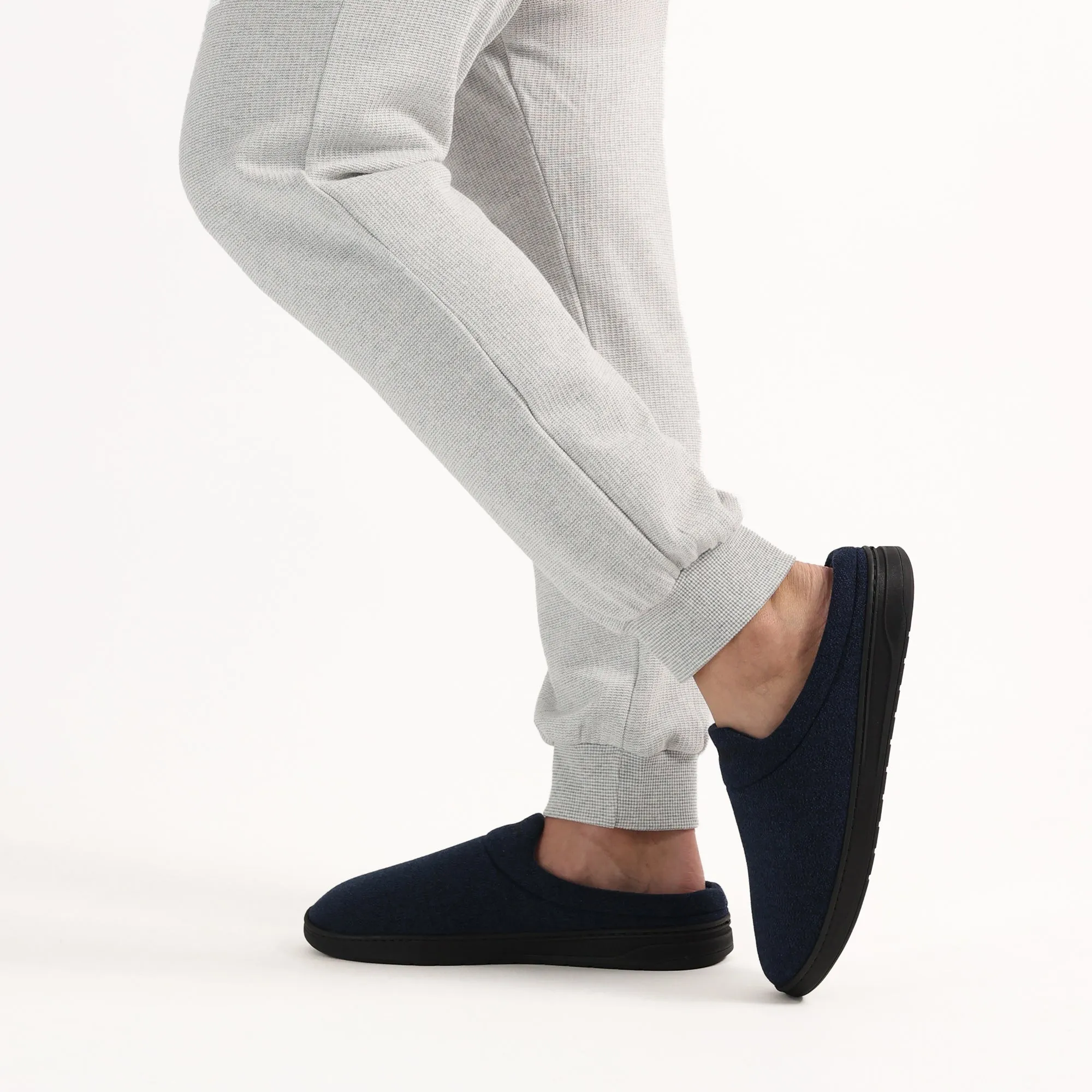 Men's Heathered Knit Brady Clog Slipper with Gel Infused Memory Foam
