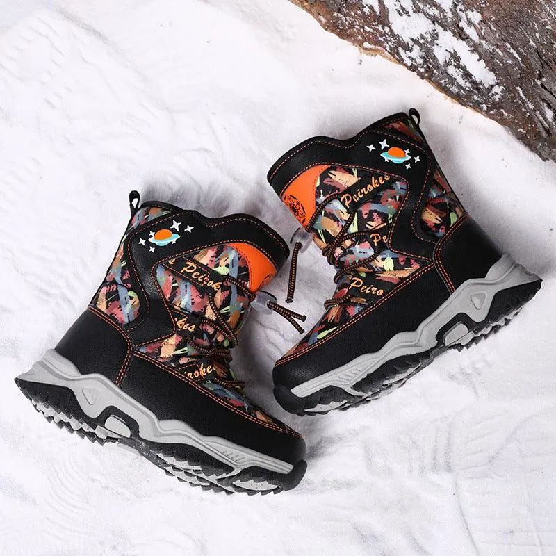 Older Kids Warm Thick Cotton Shoes Boys Snow Boots
